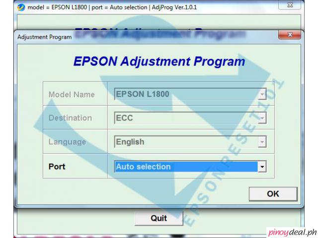 epson adjustment program l1800
